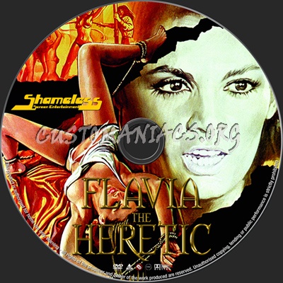 Flavia The Heretic dvd label