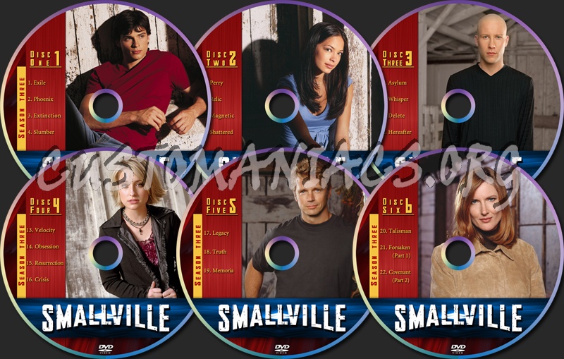 Smallville Season Three dvd label