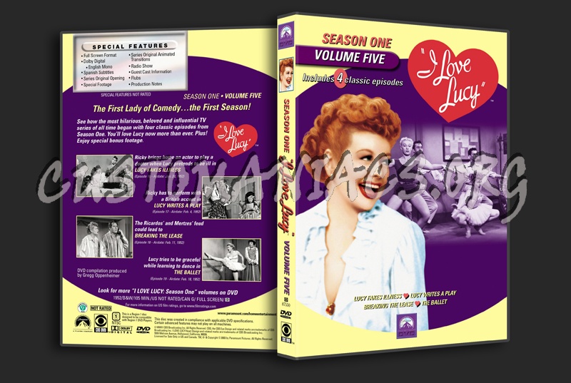 I Love Lucy Season 1 Volume 5 dvd cover