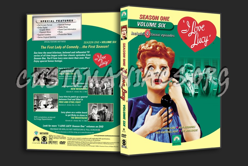 I Love Lucy Season 1 Volume 6 dvd cover