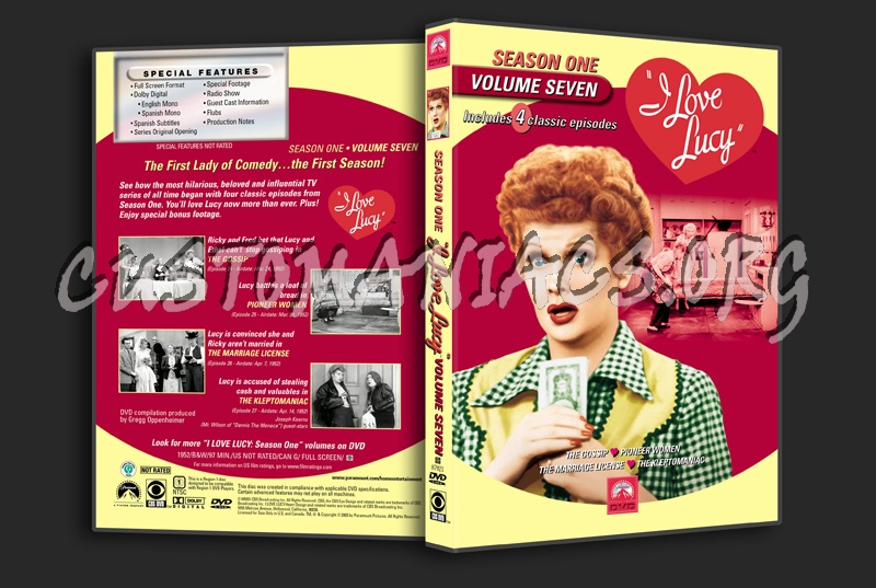 I Love Lucy Season 1 Volume 7 dvd cover