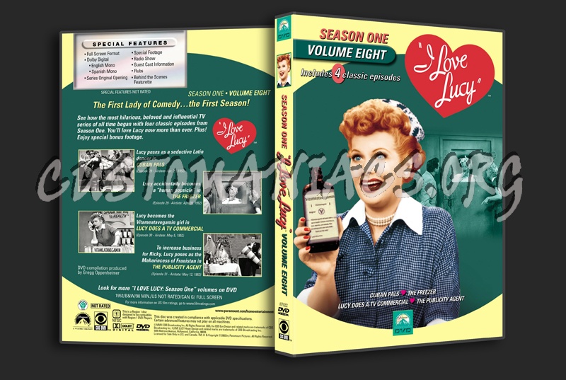 I Love Lucy Season 1 Volume 8 dvd cover