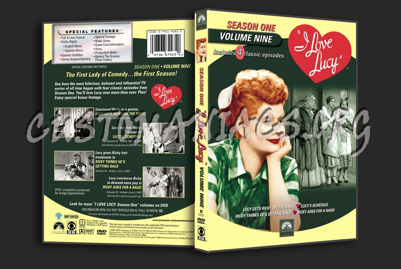 I Love Lucy Season 1 Volume 9 dvd cover