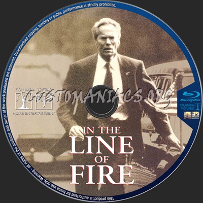 In The Line Of Fire blu-ray label