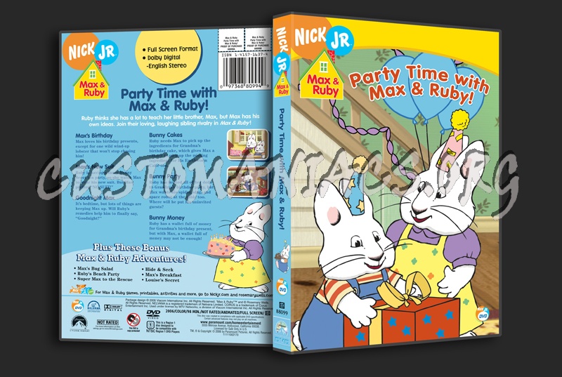 Party Time with Max & Ruby! dvd cover