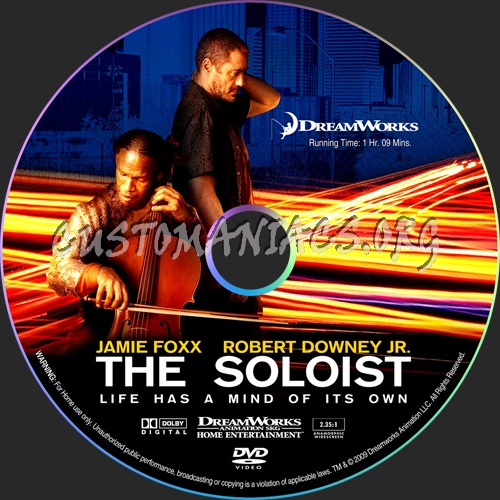 The Soloist dvd label