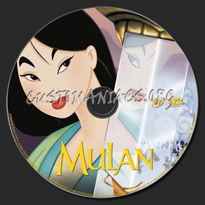 Mulan dvd label