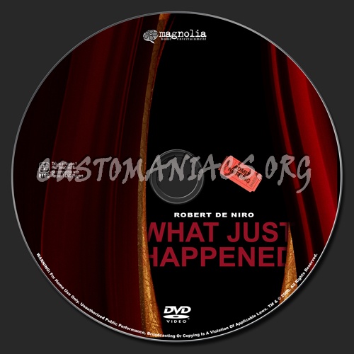 What Just Happened dvd label