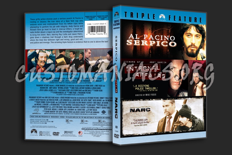 Serpico / Internal Affairs / Narc dvd cover