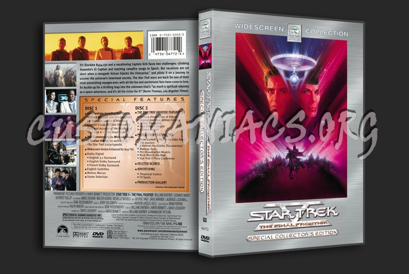 Star Trek 5 The Final Frontier dvd cover