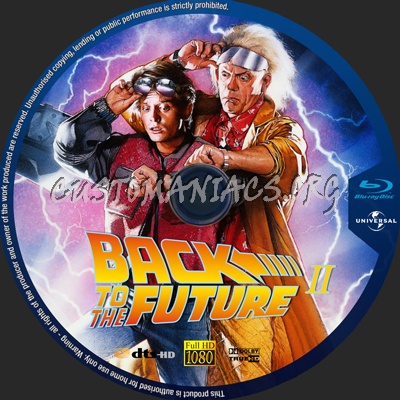 Back To The Future 2 blu-ray label