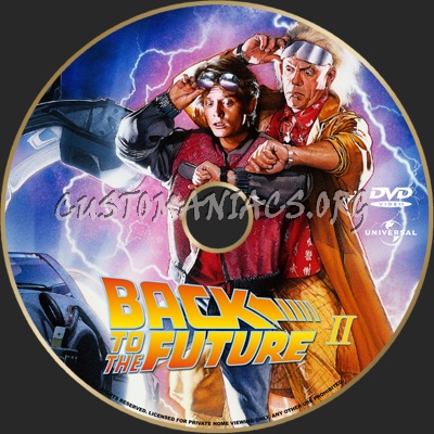 Back To The Future 2 dvd label