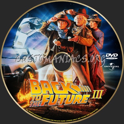 Back To The Future 3 dvd label