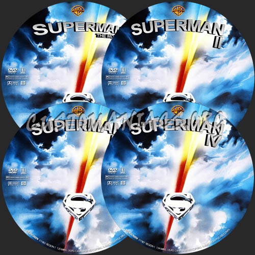 Superman 1-4 dvd label