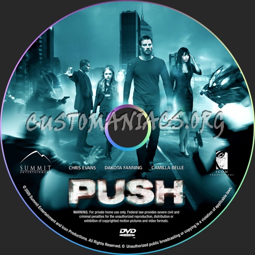 Push dvd label