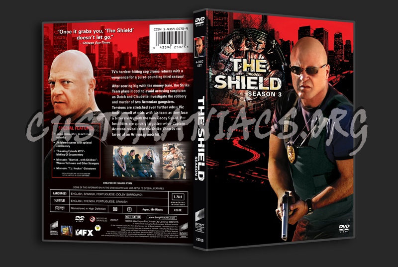 The Shield Season 3 dvd cover