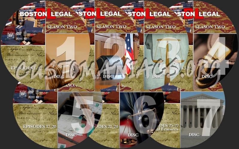 Boston Legal Season 2 dvd label