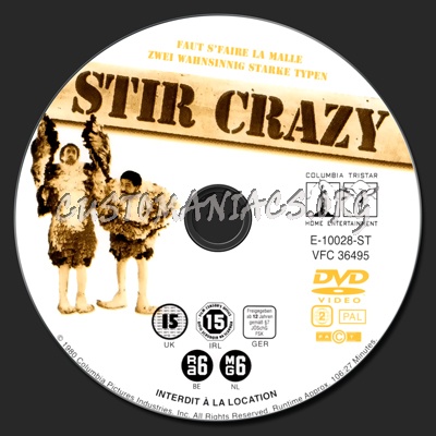 Stir Crazy dvd label