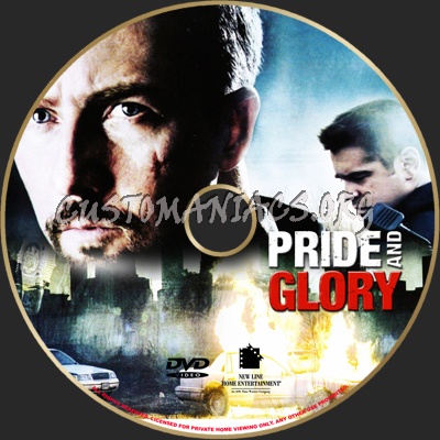 Pride & Glory dvd label