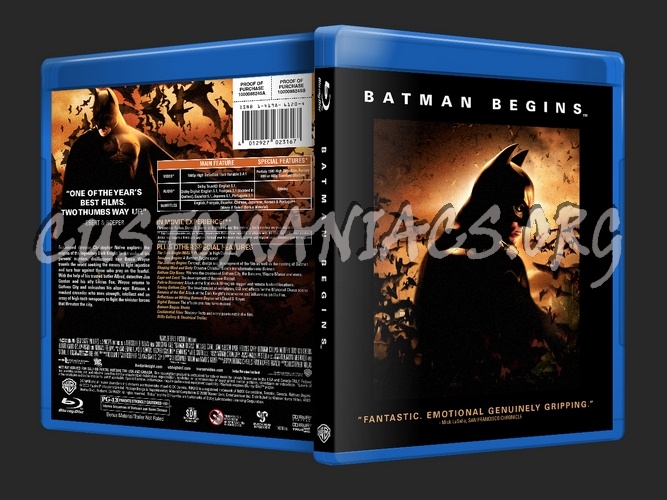 Batman Begins blu-ray cover