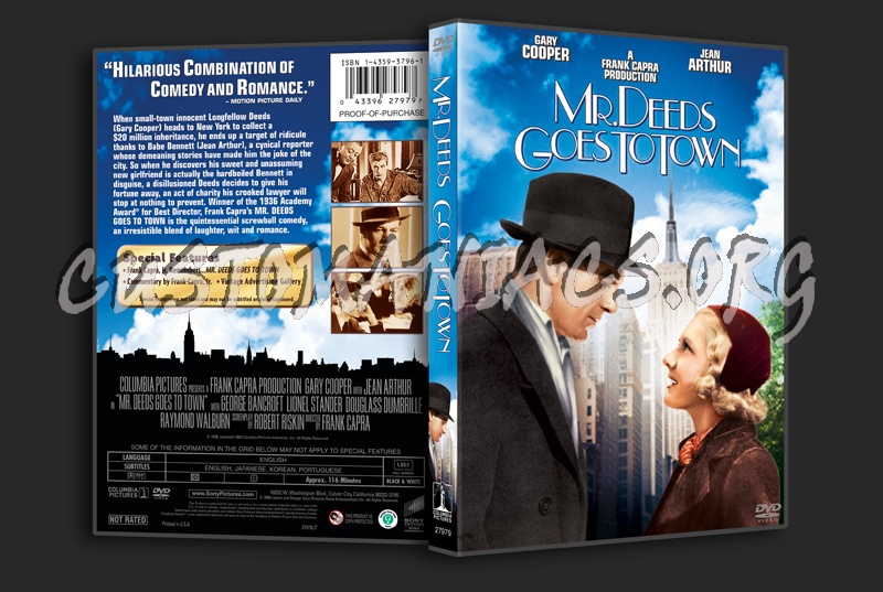 Mr. Deeds Goes to Town dvd cover