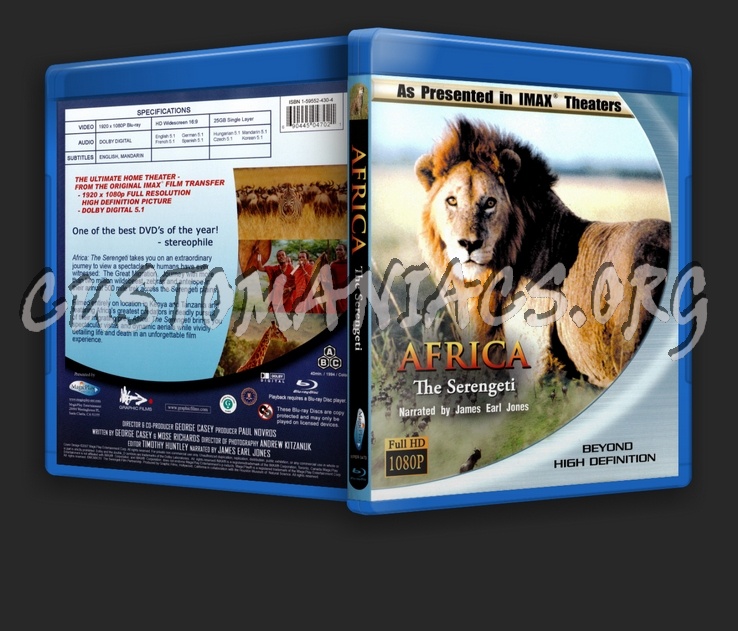 Africa The Serengeti blu-ray cover