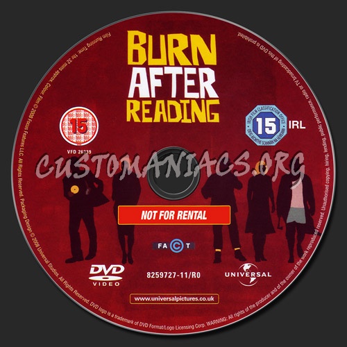 Burn After Reading dvd label