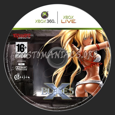 X Blades dvd label