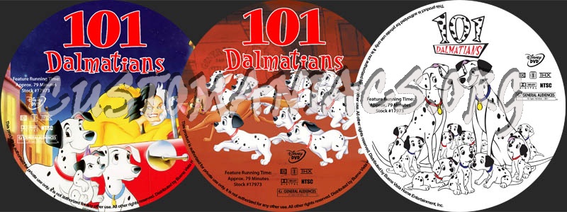 101 Dalmatians dvd label