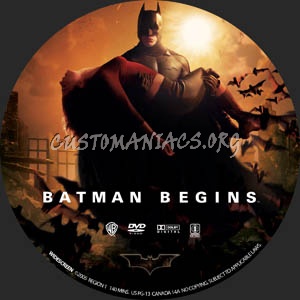 Batman Begins dvd label