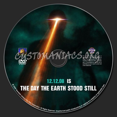 The Day The Earth Stood Still dvd label