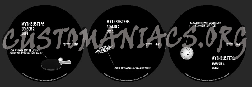 Mythbusters Season 2 dvd label