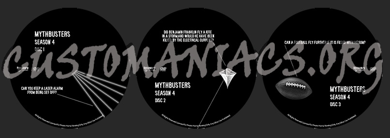 Mythbusters Season 4 dvd label