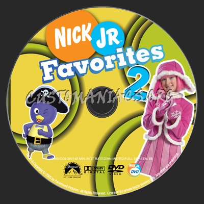 Nick Jr Favorites 2 dvd label