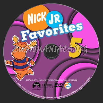 Nick Jr Favorites 5 Dvd Label Dvd Covers Labels By Customaniacs Id Free Download Highres Dvd Label