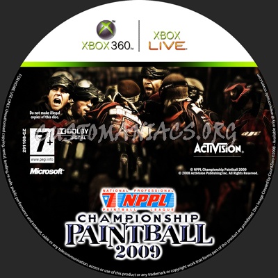 NPPL Championship Paintball 2009 dvd label