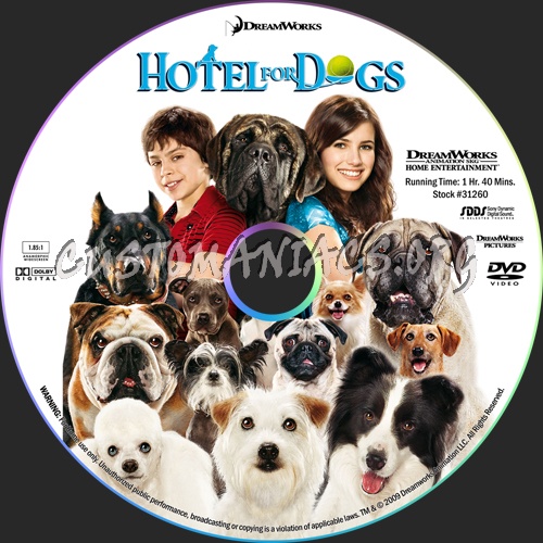 Hotel For Dogs dvd label