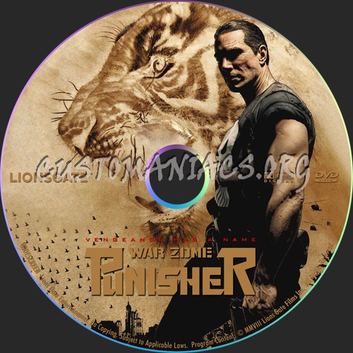 Punisher War Zone dvd label