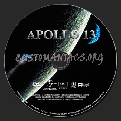Apollo 13 dvd label - DVD Covers & Labels by Customaniacs, id: 14421 ...
