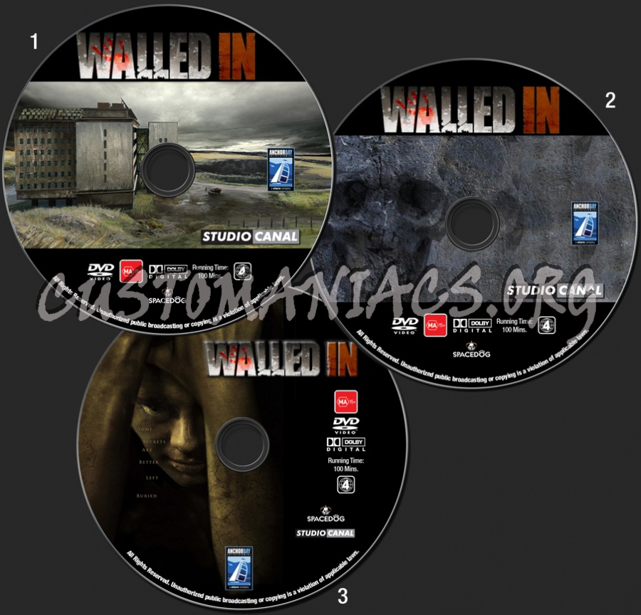 Walled In dvd label