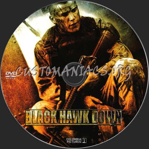 Black Hawk Down dvd label