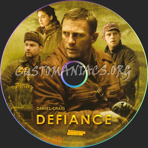 Defiance dvd label