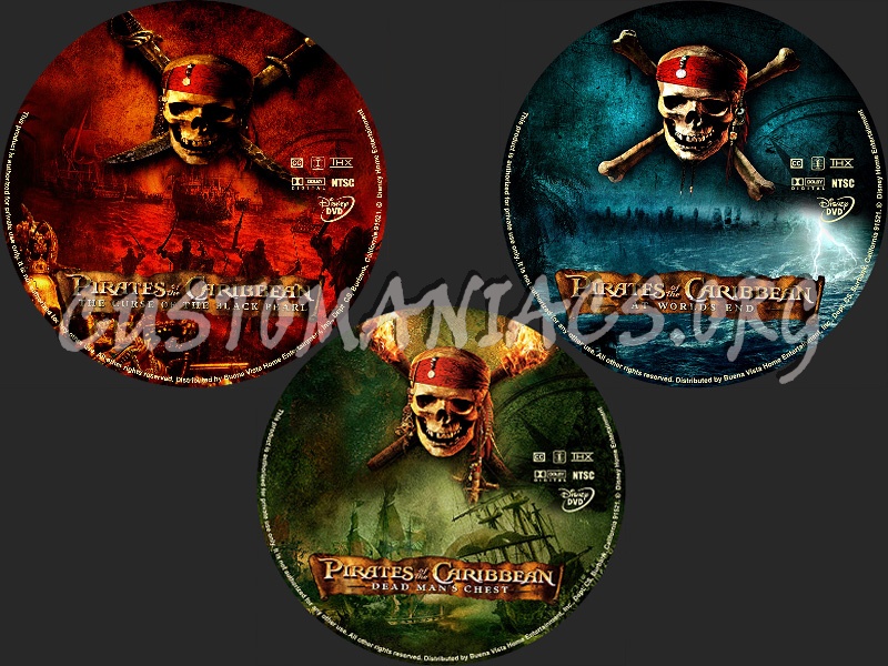 Pirates of the Caribbean Collection dvd label