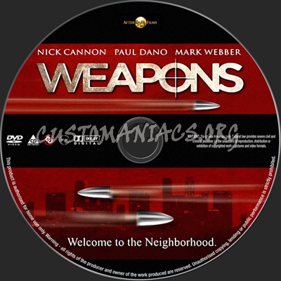 Weapons dvd label