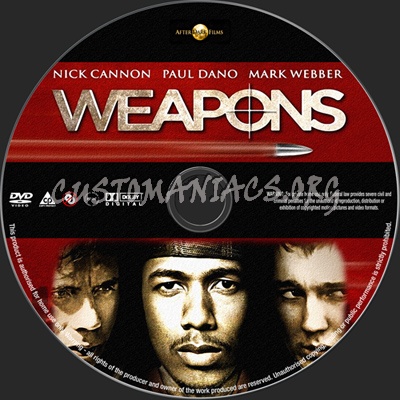 Weapons dvd label