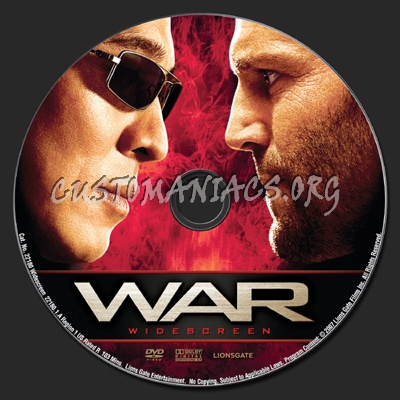 War dvd label