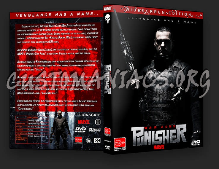 Punisher: War Zone dvd cover