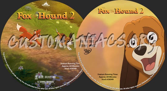 The Fox and the Hound 2 dvd label