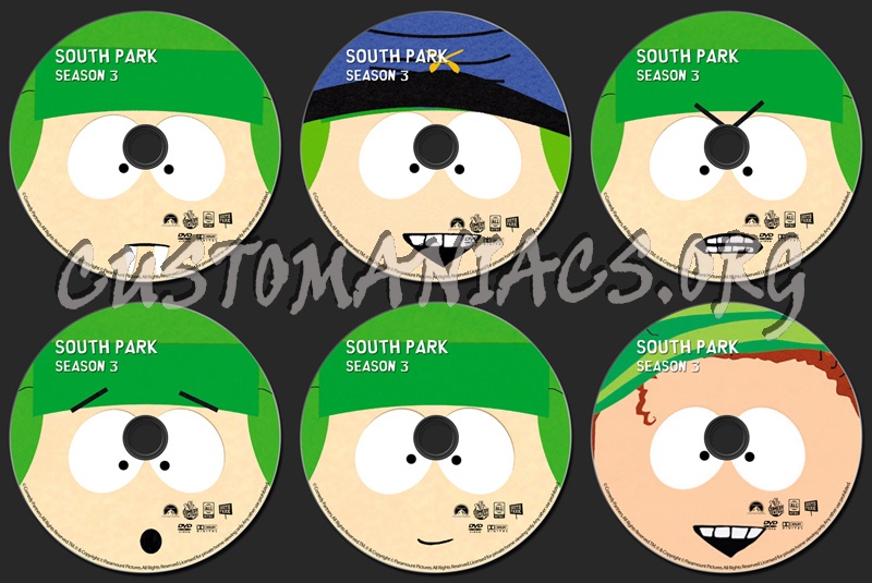 South Park Season 3 dvd label