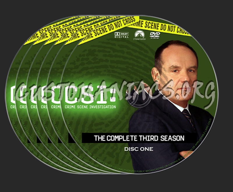 CSI Season 3 dvd label